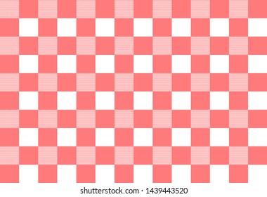 Gingham seamless pattern. Texture from rhombus/squares for - plaid, tablecloths, clothes, shirts, dresses, paper, bedding, blankets, quilts and other textile products. Vector illustration.