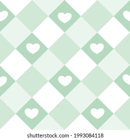 Gingham seamless pattern. Texture from rhombus,squares for dress, paper,clothes,tablecloth.,net, Copy space, for your text. Vector illustration.