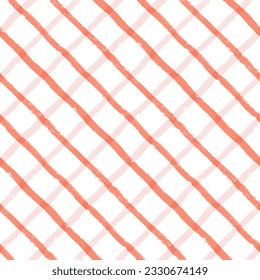 Patrón sin fisuras de Gingham. Textura de color pastel para camisas, manteles, ropas, ropa de cama, mantas, papel de envoltura de maquillaje. impresión de circunferencia de verano con control vectorial