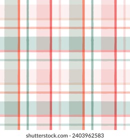 Gingham seamless pattern. Watercolor pastel lines texture for shirts, plaid, tablecloths, clothes, bedding, blankets, makeup wrapping paper. vector checkered summer girly print