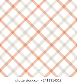 Gingham seamless pattern. Watercolor pastel lines texture for shirts, plaid, tablecloths, clothes, bedding, blankets, makeup wrapping paper. vector checkered summer girly print