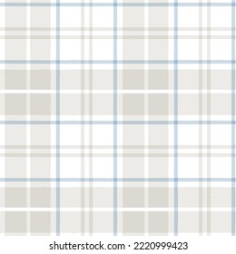 Gingham seamless pattern. watercolor plaid stripes, Vector checkered paint brush lines. Tartan texture for spring picnic table cloth, shirts, plaid, clothes, blankets, paper. 