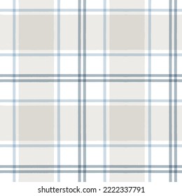 Gingham seamless pattern. watercolor plaid stripes, Vector checkered paint brush lines. Tartan texture for spring picnic table cloth, shirts, plaid, clothes, blankets, paper. 
