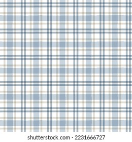 Patrón sin fisuras de Gingham. franjas impermeables, líneas de pincel de pintura a cuadros vectoriales. Textura de tartán para manteles de picnic de primavera, camisas, mantas, ropa, mantas, papel. 