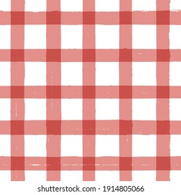 Gingham seamless pattern. watercolor strokes texture for textile: shirts, plaid, tablecloths, clothes, blankets, paper, makeup. vector checkered summer print