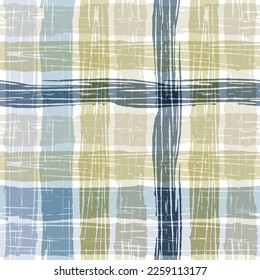 Patrón sin fisuras de Gingham. acuarelas de manta a cuadros, fondo de tartán rústico, vectores de manantial textil, impresión rústica de una casa de campo	