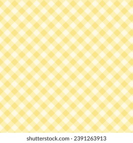 Gingham seamless pattern.Checkered tartan plaid repeat pattern in yellow.Geometric vector illustration background wallpaper