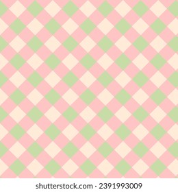 Patrón sin fisuras de Gingham.Patrón de repetición de plaid tartán controlado en verde.Papel de fondo de ilustración vectorial geométrica