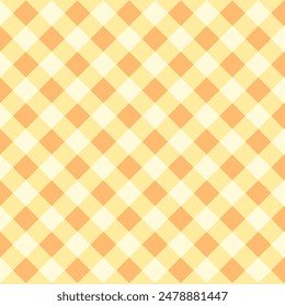 Gingham seamless pattern.Checkered tartan plaid repeat pattern in yellow.Geometric vector illustration background wallpaper	