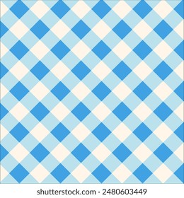 Gingham seamless pattern.Checkered tartan plaid repeat pattern in blue.Geometric vector illustration background wallpaper