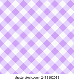 Gingham seamless pattern.Checkered tartan plaid repeat pattern in purple.Geometric vector illustration background wallpaper