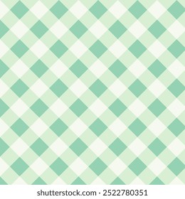 Patrón sin costuras de guinga. Patrón de repetición de cuadros a cuadros de tartán en verde. Fondo de pantalla de fondo de Ilustración vectorial geométrica