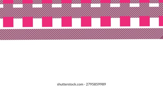 Gingham seamless pattern.pink white background texture. Checked tweed plaid repeating wallpaper. Fabric design.