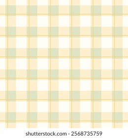 Gingham seamless vector pattern with kawaii carrots. Tartan check for tablecloths, napkins, clothes, packaging, for the Easter holiday. Cozy cute childish. easter color.