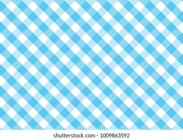Gingham sky blue and white pattern. Texture from rhombus/squares for - plaid, tablecloths, clothes, shirts, dresses, paper and other textile products.