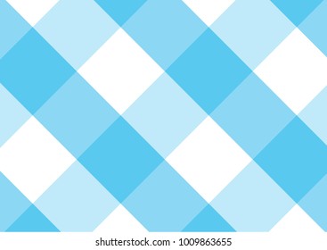 Gingham sky blue and white pattern. Texture from rhombus/squares for - plaid, tablecloths, clothes, shirts, dresses, paper and other textile products.