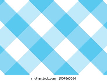 Gingham sky blue and white pattern. Texture from rhombus/squares for - plaid, tablecloths, clothes, shirts, dresses, paper and other textile products.