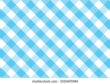 Gingham sky blue and white pattern. Texture from rhombus/squares for - plaid, tablecloths, clothes, shirts, dresses, paper and other textile products.