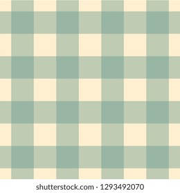 Gingham tablecloth abstract line shape motif pattern classic geometric continuos background. Plaid check small squares ornament, pastel colors palette. Retro textile fabric swatch all over print block