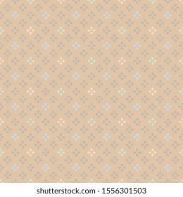 Gingham tablecloth abstract line shape motif pattern classic geometric continuos background. Plaid check small squares ornament, pastel colors palette. Retro textile fabric swatch all over print block