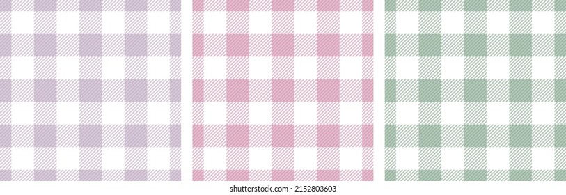 El mantel de Gingham cruzó líneas abstractas y sin costuras conjunto de vectores. Tinta de tela de carné tartán para pañuelo. Textura escocesa de líneas cruzadas.