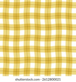 Gingham or Vichy Plaid Pattern. Textile print for tabletop, picnic blanket, basket napkin, shirt or handkerchief. Cotton, linen or flannel design. Vector Checkered Geometric flat illustration.