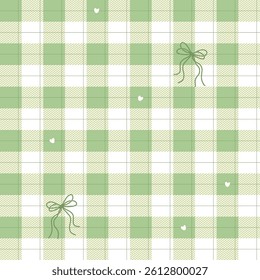 Gingham or Vichy Plaid Pattern. Textile print for tabletop, picnic blanket, basket napkin, shirt or handkerchief. Cotton, linen or flannel design. Vector Checkered Geometric flat illustration.