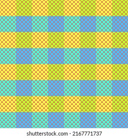 Gingham wallpaper in Colorful fabrics.