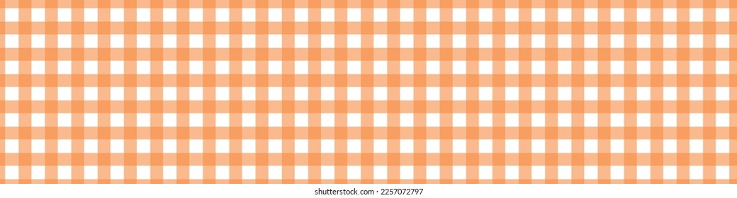 Gingham yellow pattern. Vichy tablecloth for picnic. Square texture for cloth. Vector illustration