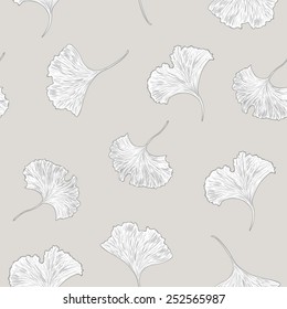 Gingko biloba seamless background