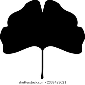 Gingko Leaf Isolated Vector Silhouette