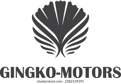 Gingko leaf and wings logo