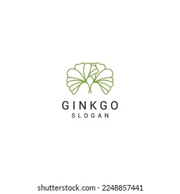 Gingko logo design icon vector