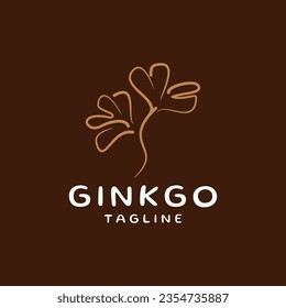 Gingko logo design icon vector