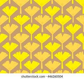 Gingko nut vector seamless pattern