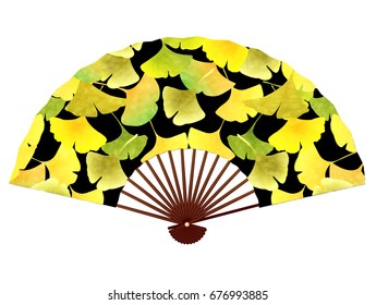Ginkgo autumn leaves fall icon