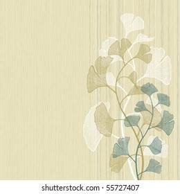 Ginkgo background. Vector