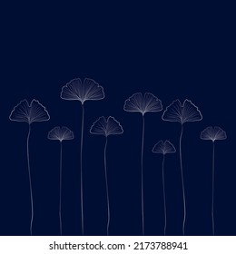 ginkgo biloba art design. simple picture