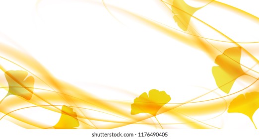 Ginkgo biloba Autumn leaves autumn background