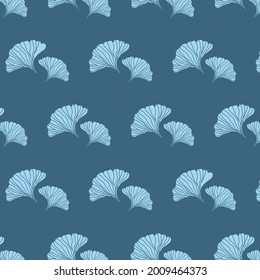Ginkgo biloba leaf background pattern design. Luxury nature leaves outline design for various textiles and the design of medical cosmetics. Vector illustration.
