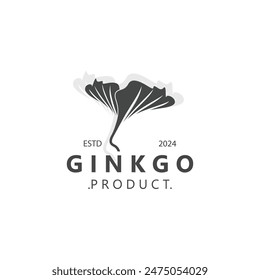 Ginkgo biloba leaf logo. can be used for herbal health products modern style logo design template