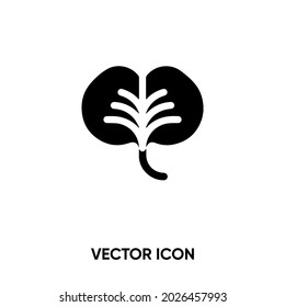 Ginkgo biloba leaf vector icon. Modern, simple flat vector illustration for website or mobile app.Ginkgo symbol, logo illustration. Pixel perfect vector graphics	
