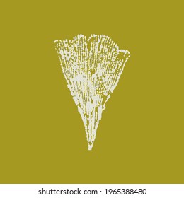 Ginkgo Biloba leaf vector illustration. Isolated Japanese foliage. Autumn grunge hand painted sketch. Herbal background for health, medicine, spa, wallpaper design.