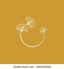 Ginkgo biloba logo design inspiration good for organic food and cosmetics