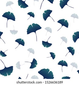 Ginkgo biloba pattern seamless. Vector illustration. 