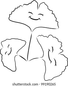 Ginkgo Biloba Smiling Leaves