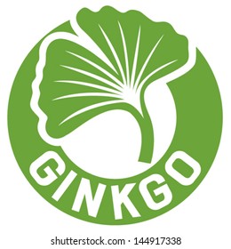 Ginkgo-Biloba-Symbol (Etikett)