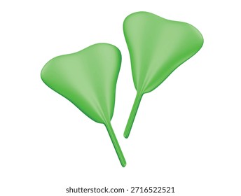 ícone de ginkgo renderização de ilustração 3d