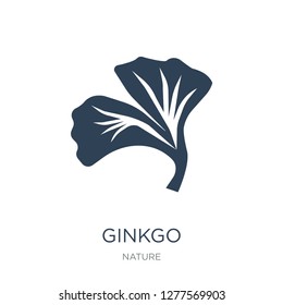 ginkgo icon vector on white background, ginkgo trendy filled icons from Nature collection, ginkgo vector illustration