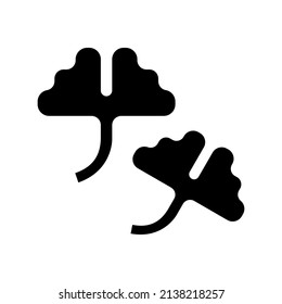 Ginkgo Icon Vector Symbol Design Illustration